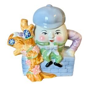 Feitx Porcelain Humpty Dumpty Teapot Vintage Cute Whimsical
